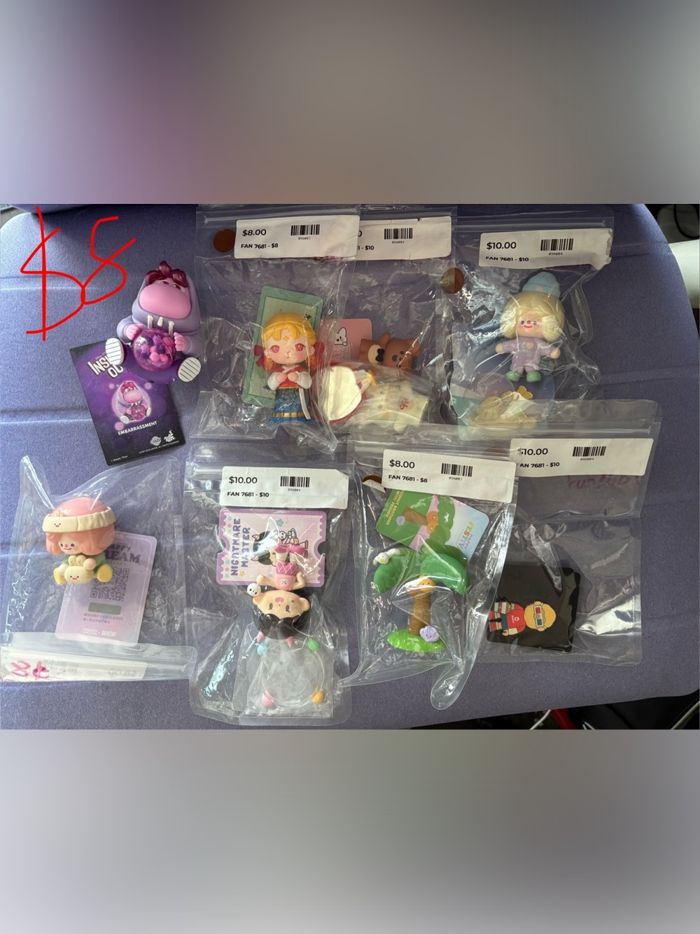 $8 each- $20 for any 4 popmart molinta Bob rico inside out figurines